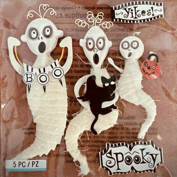⭐️ $10 - JOLEE'S BOUTIQUE GAUZE WRAPPED MUMMY HALLOWEEN STICKER SET - RARE! - Picture 2 of 7